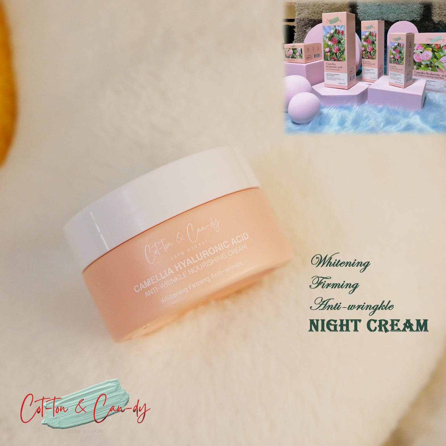 Cot-Ton & Can-dy Camellia Hyaluronic Acid Anti-Wrinkle Nourishing Cream