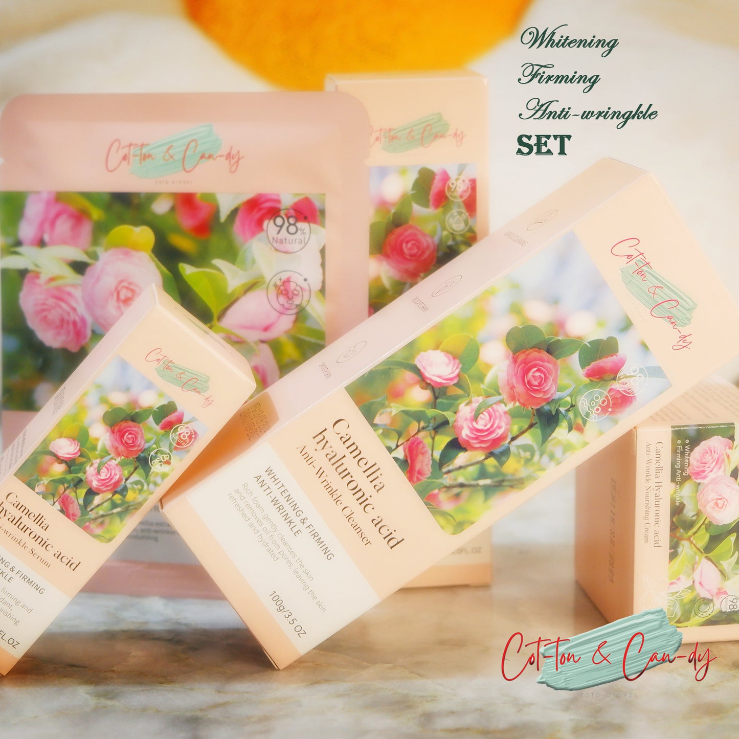 Cot-Ton & Can-dy Camellia Hyaluronic Acid Anti-Wrinkle Nourishing Facial Mask