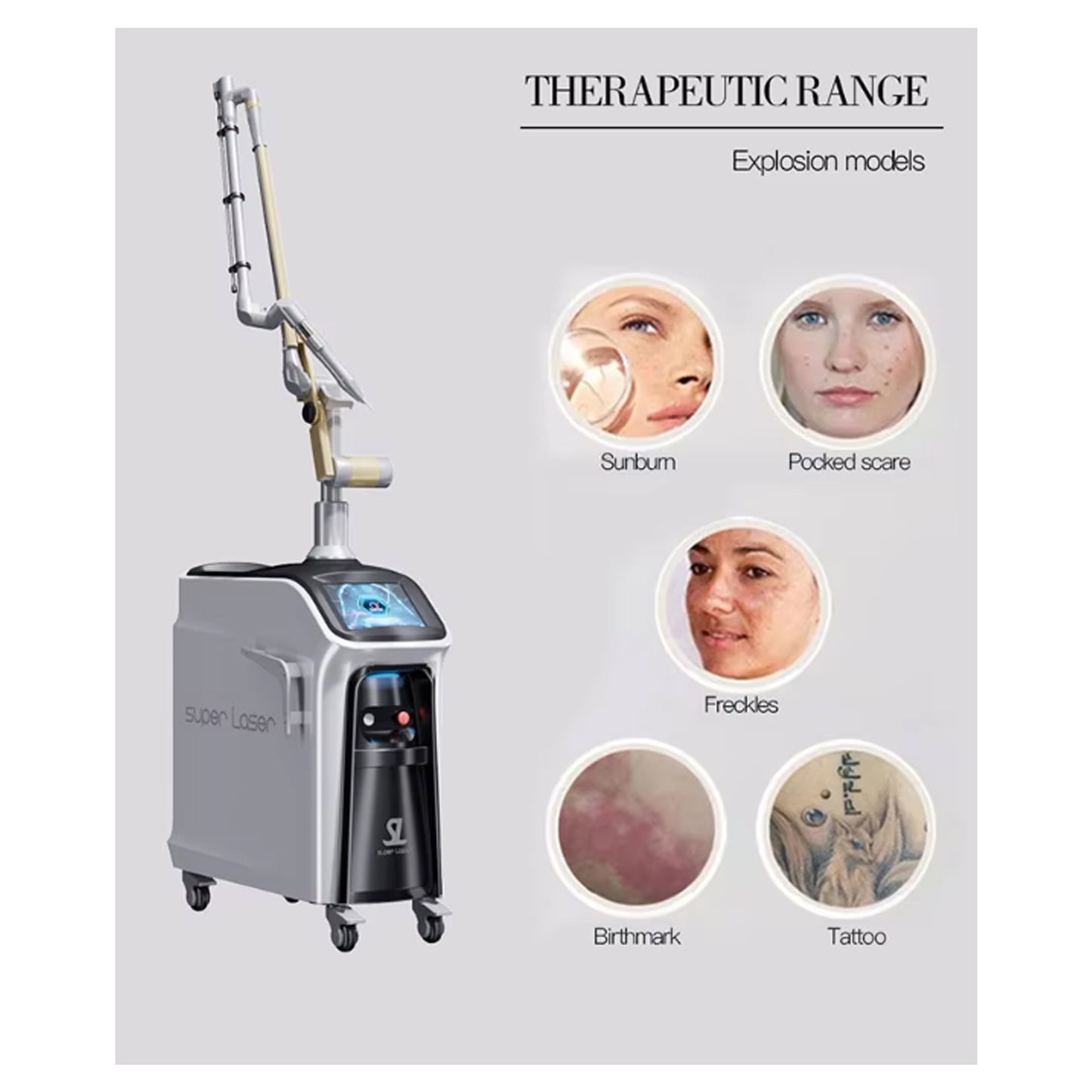 LASER MACHINE FOR WHITENING CARBON PEEL/ TATTOO REMOVAL/ BIRTHMARK REMOVAL