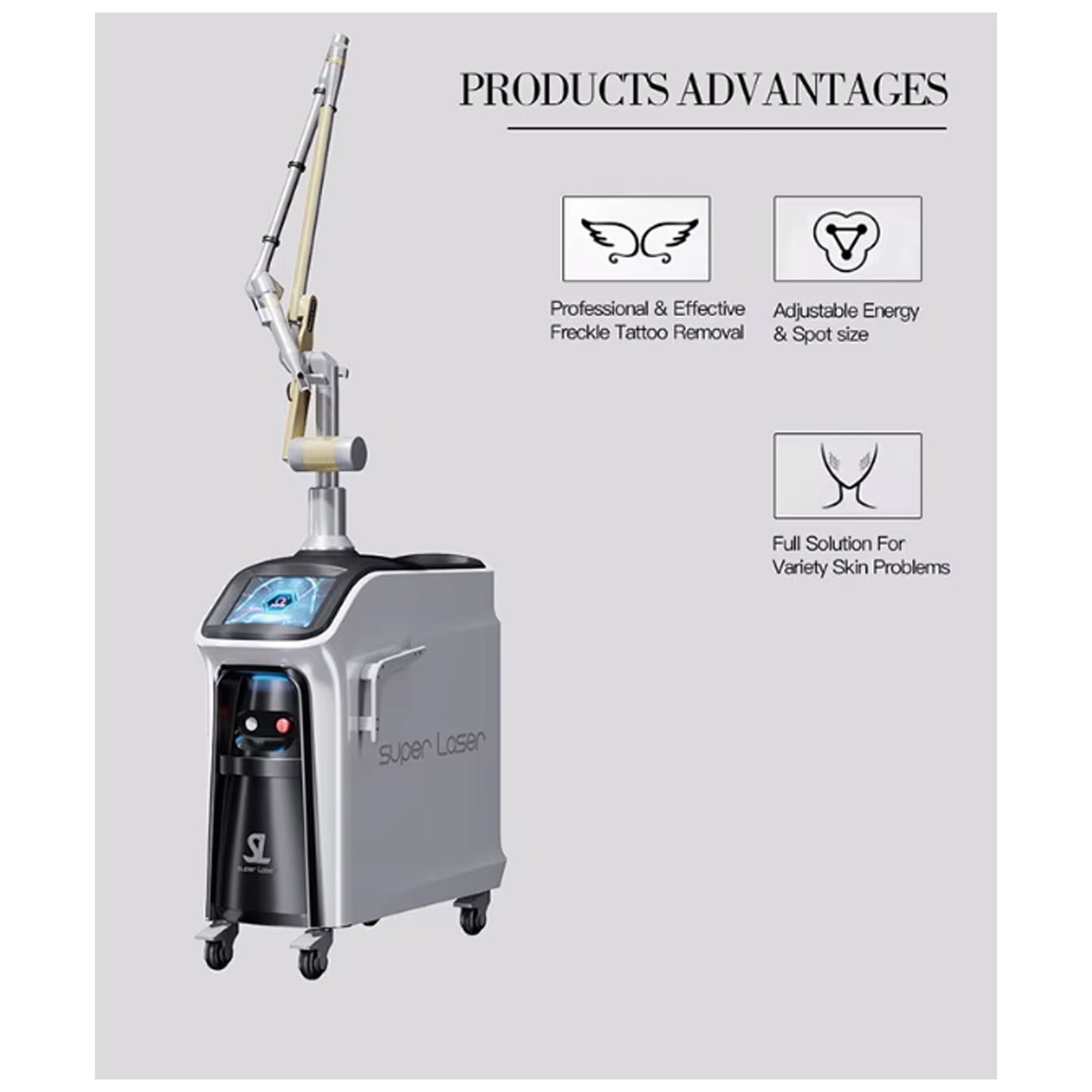 LASER MACHINE FOR WHITENING CARBON PEEL/ TATTOO REMOVAL/ BIRTHMARK REMOVAL